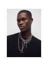 PDPAOLA Collier en argent rhodié - Long Beat Chain- CO02-624-U