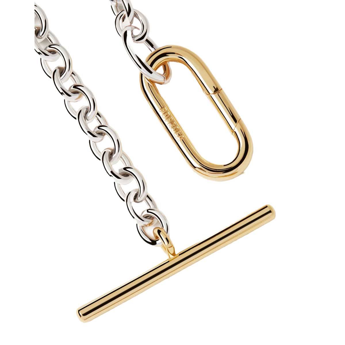 PDPAOLA Collier en argent rhodié - Long Beat Chain  - CO02-624-U