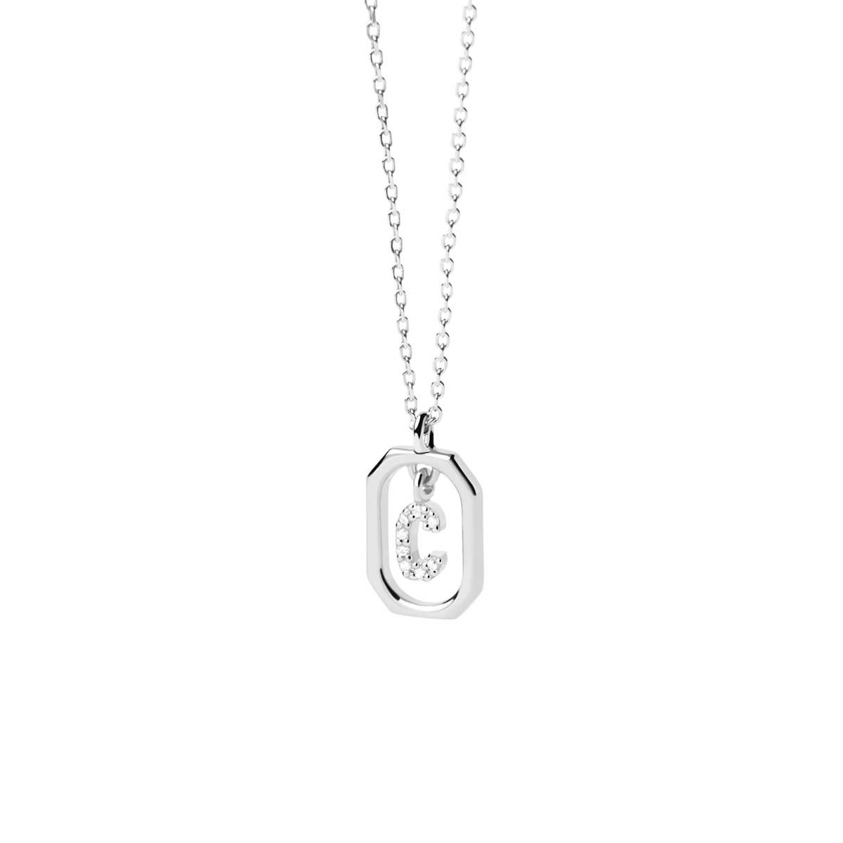 PDPAOLA Collier en argent - Mini Lettre C  - CO02-514-U