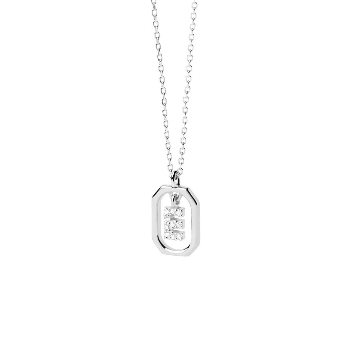 PDPAOLA Collier en argent - Mini Lettre E  - CO02-516-U