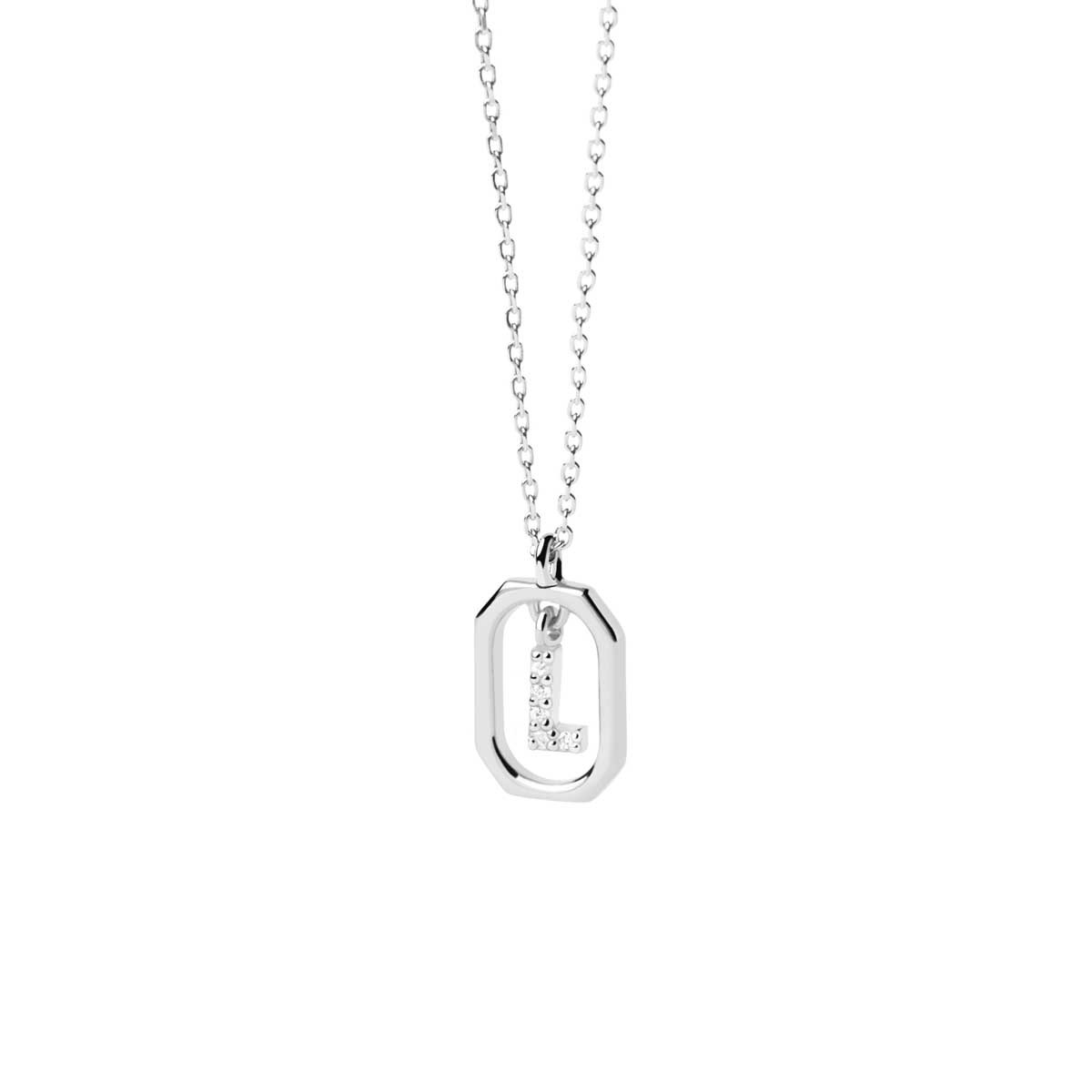 PDPAOLA Collier en argent - Mini Lettre L  - CO02-523-U