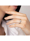 Solitaire "Brillant Somptueux" Or blanc et Diamants