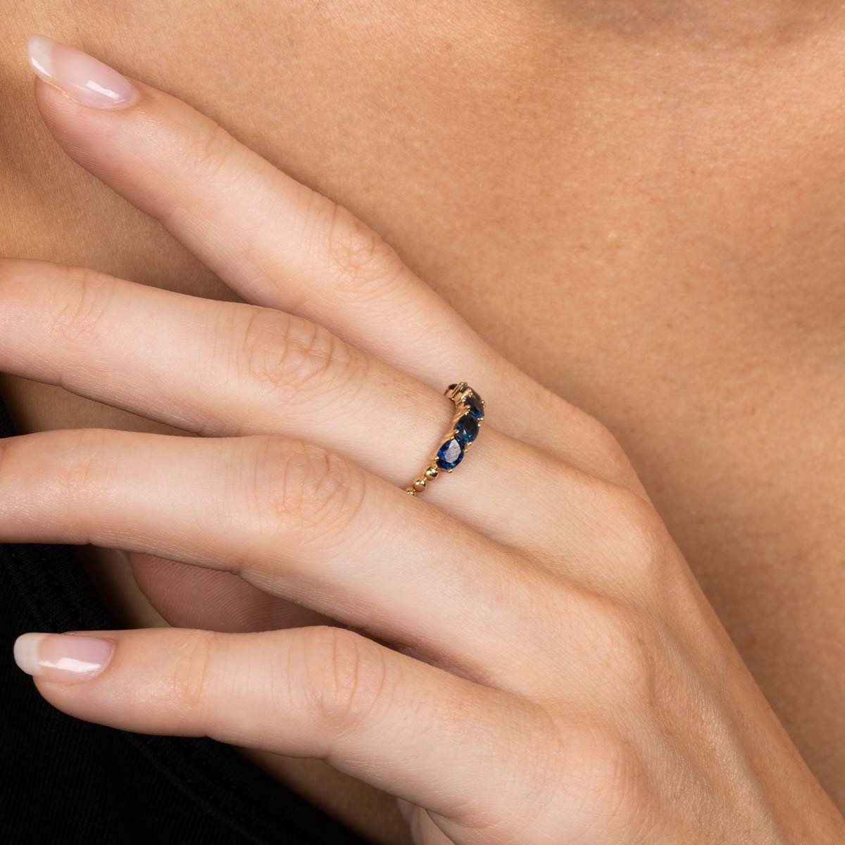 Bague "Binty Saphir" Or jaune et Saphirs Bague "Ninon" Or jaune et Saphir