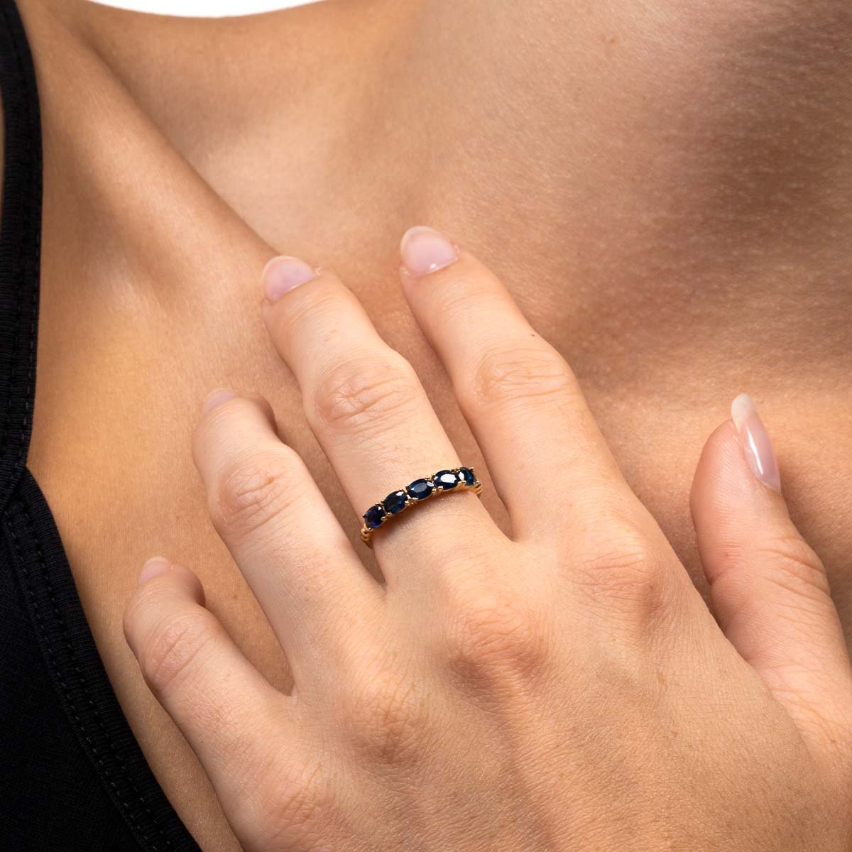 Bague "Binty Saphir" Or jaune et Saphirs Bague "Ninon" Or jaune et Saphir