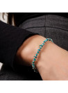 Bracelet argent massif et pierre naturelle