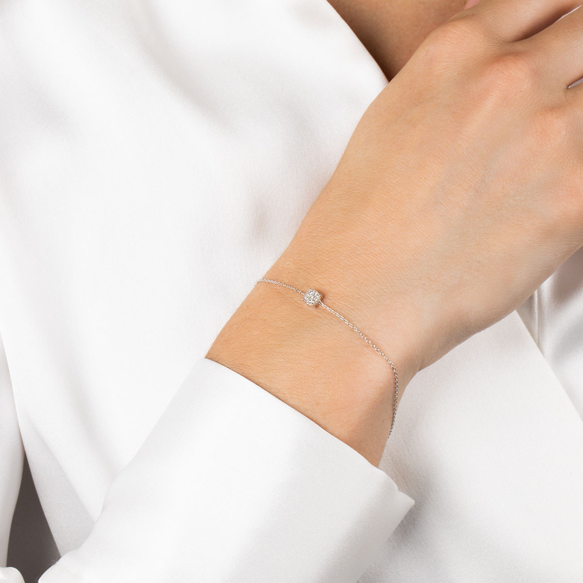 Bracelet "Rome Radieuse" Or blanc et Diamant