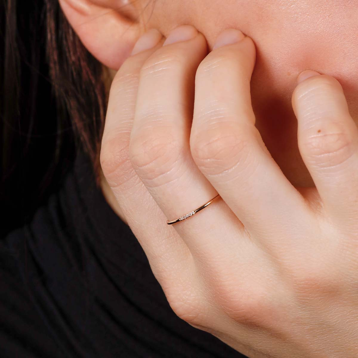 Bague "Destin Radieux" Or rose et Diamant
