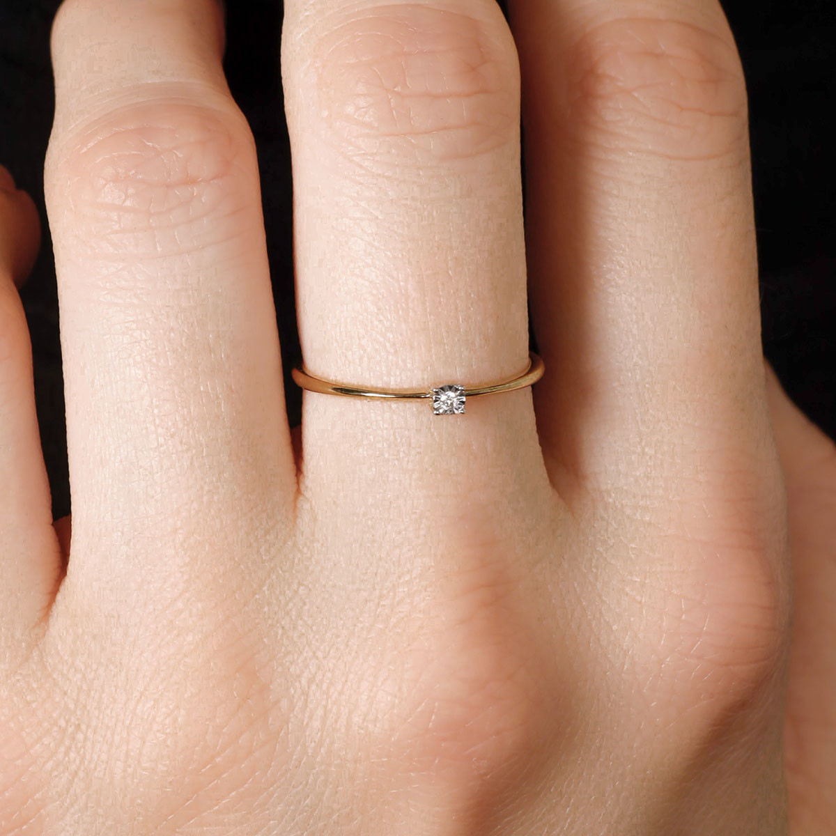 Bague "Solitaire Pure" Or jaune et Diamants Bague "Fantastique" Or jaune et Diamant
