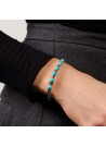 Bracelet ajustable argent massif et pierre naturelle