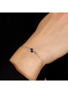 Bracelet Or Blanc Diamant et Saphir