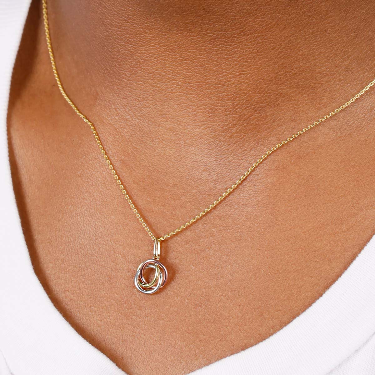 Pendentif Or Tricolore Pendentif "Ruisselant" Or tricolore