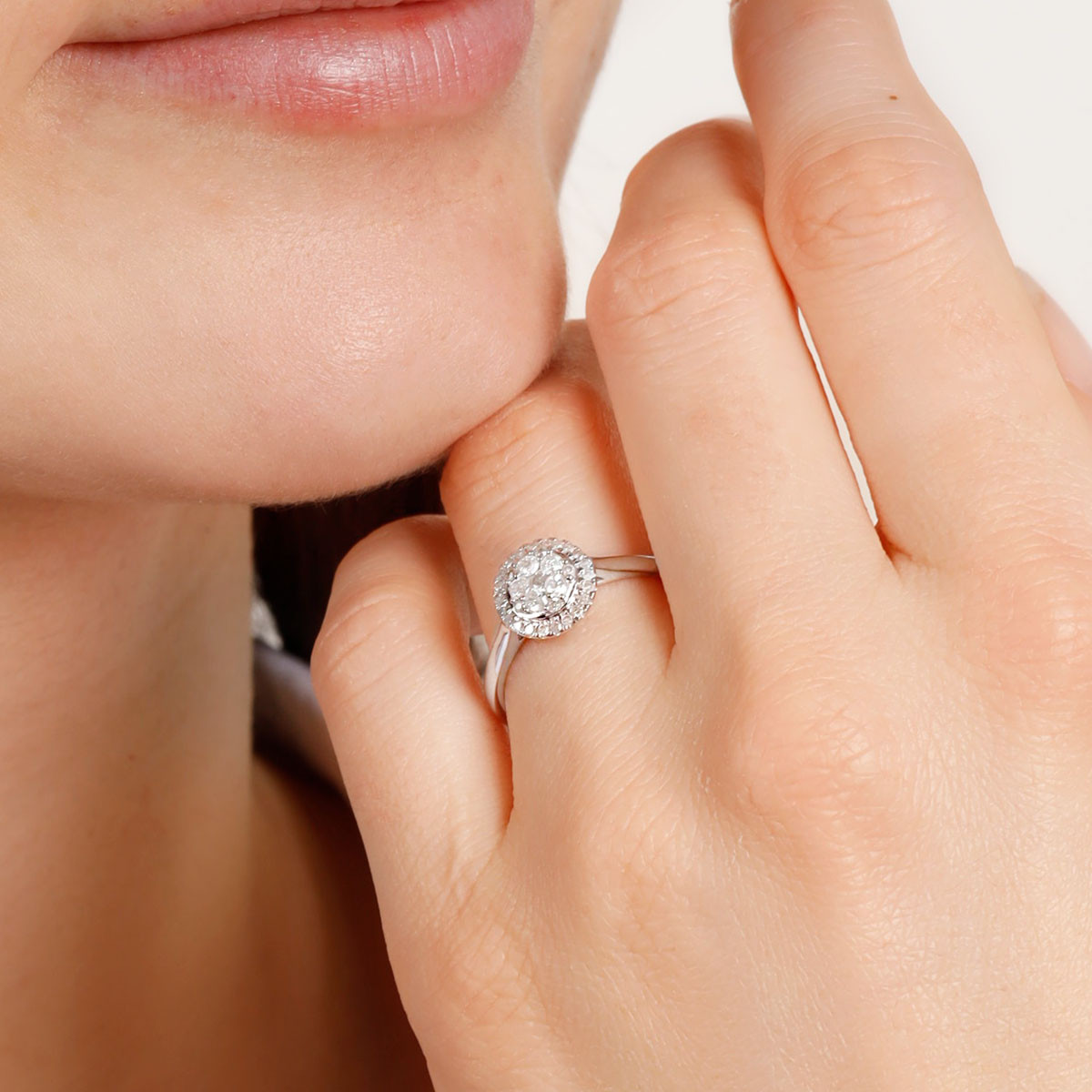 Bague "Angel" Or blanc et Diamants