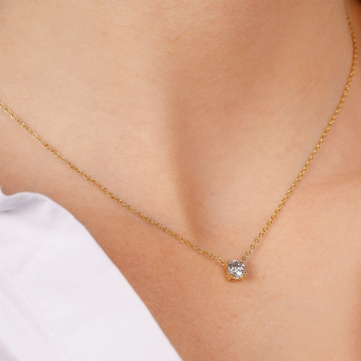 Collier Or Jaune et Diamant Collier "Attachement Sacré" Or jaune et Diamant