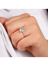 Bague "Carré brillant" Or blanc
