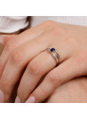 Bague "René Saphir" Or blanc et Diamants