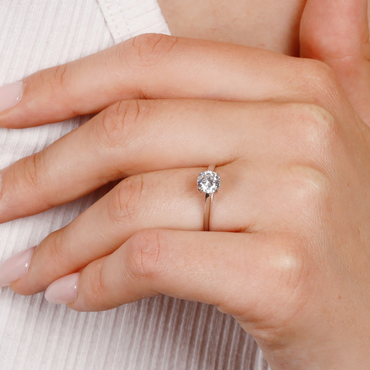 Bague "Mon Brillant" Or blanc