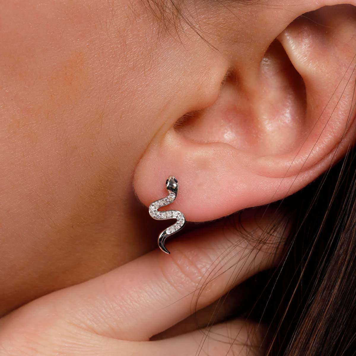 Boucles d'oreilles Or Blanc et Diamant Boucles d'oreilles "Virgilia" Or blanc et Diamant