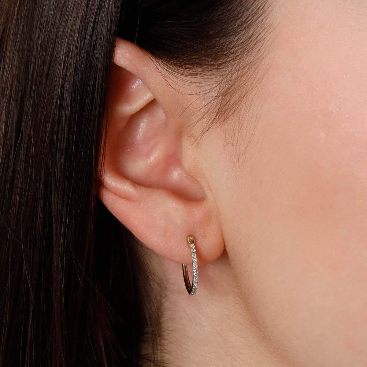 Boucles d'oreilles "Créoles sublimes" Or et Diamants Boucles d'oreilles "Fusionnelle" Or jaune et Diamant
