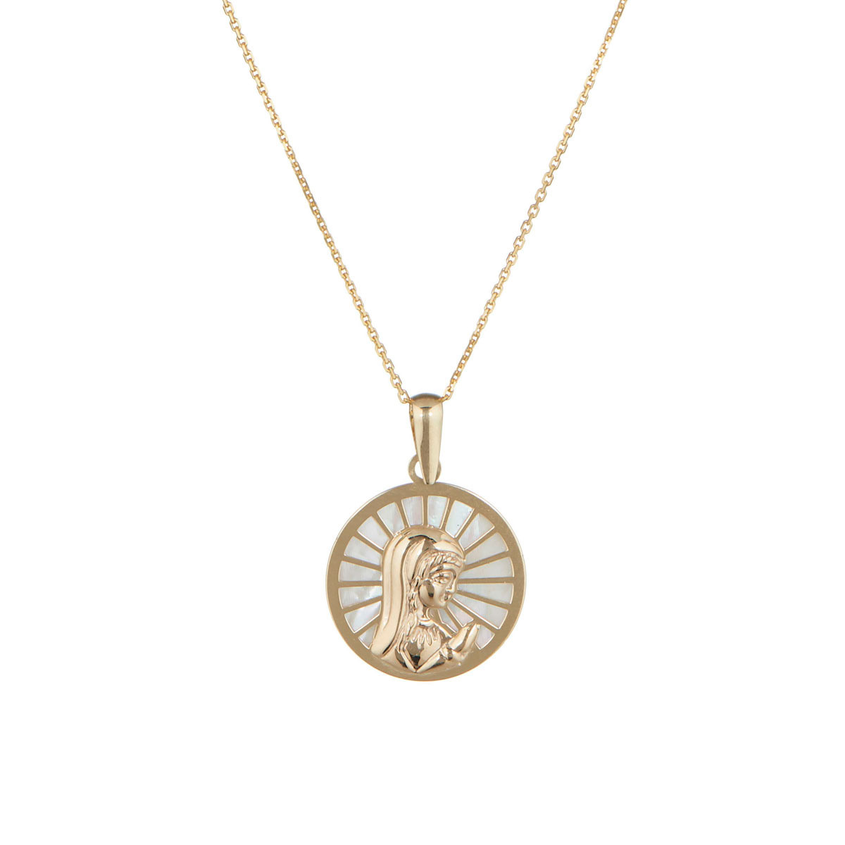 Pendentif médaillon "Marie" Or Jaune 375/1000 Pendentif médaillon "Marie" Or Jaune 375/1000