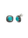 Boucles d'oreilles argent massif et pierre naturelle