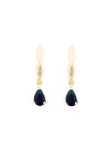 Boucles d'oreilles Or Jaune Diamant et Saphir