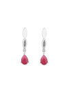 Boucles d'oreilles "Syr-Daria" Or, Rubis et Diamants
