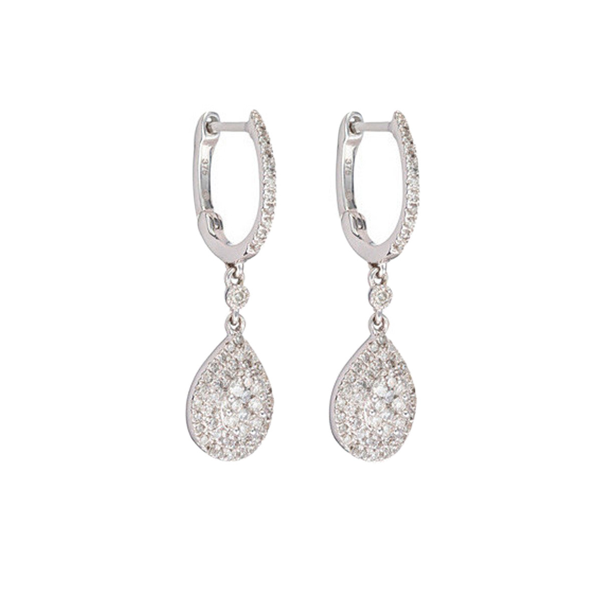Boucles d'oreilles "Princesse Stella" Or et Diamants Boucles d'oreilles "Attentionnée" Or blanc et Diamant