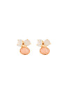 Boucles d'oreilles dorées et calcedoine