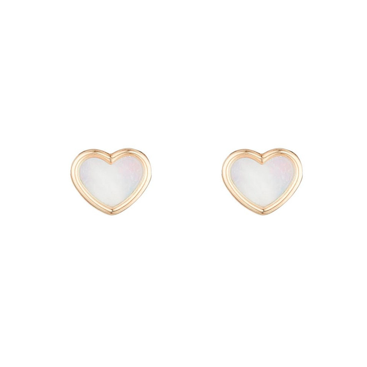 Boucles d'oreilles enfant "Amour" Or Jaune et nacre Boucles d'oreilles "Flavescent" Or jaune