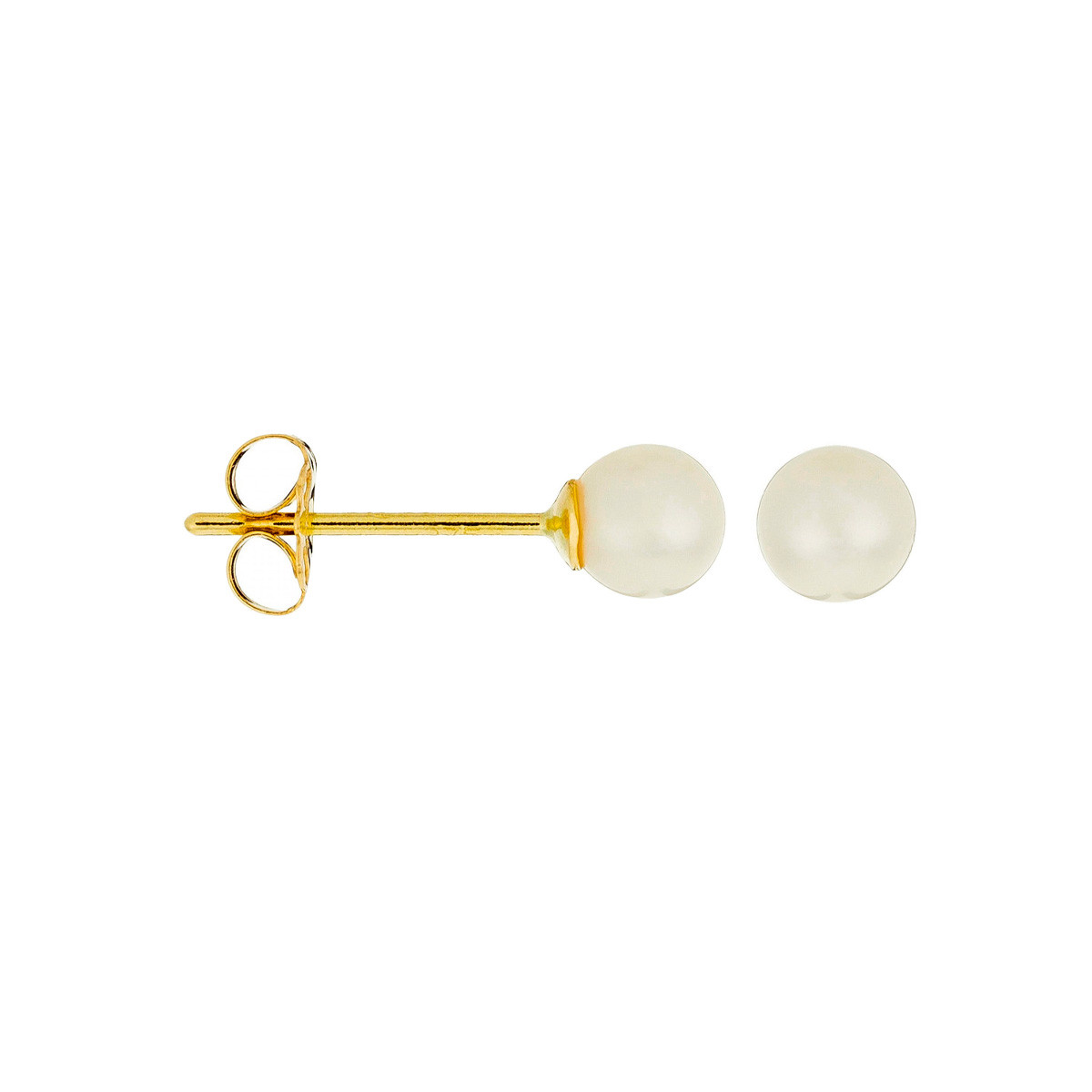 Boucles d'oreilles or jaune et perles de culture "My Pearl"