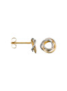 Boucles d'oreilles or bicolore "Croisade"
