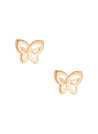 Boucles d'oreilles Papillon or jaune "Lena"