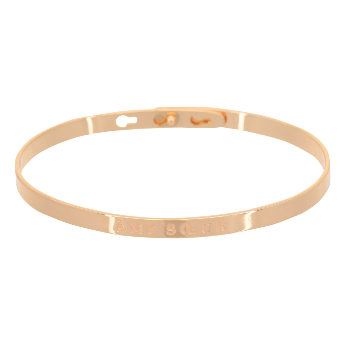 Bracelet à message "Âme Sœur" Laiton rosé