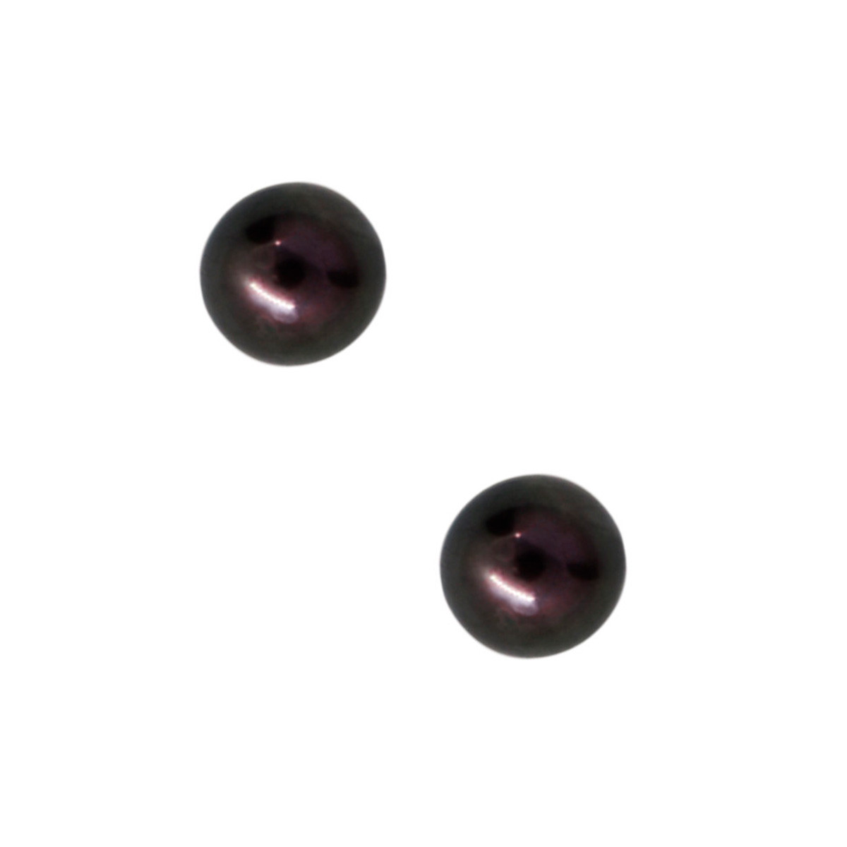 Boucles d'oreilles or blanc et perles de culture Noires "My Pearl" Boucles d'oreilles "Opalescent" Or blanc