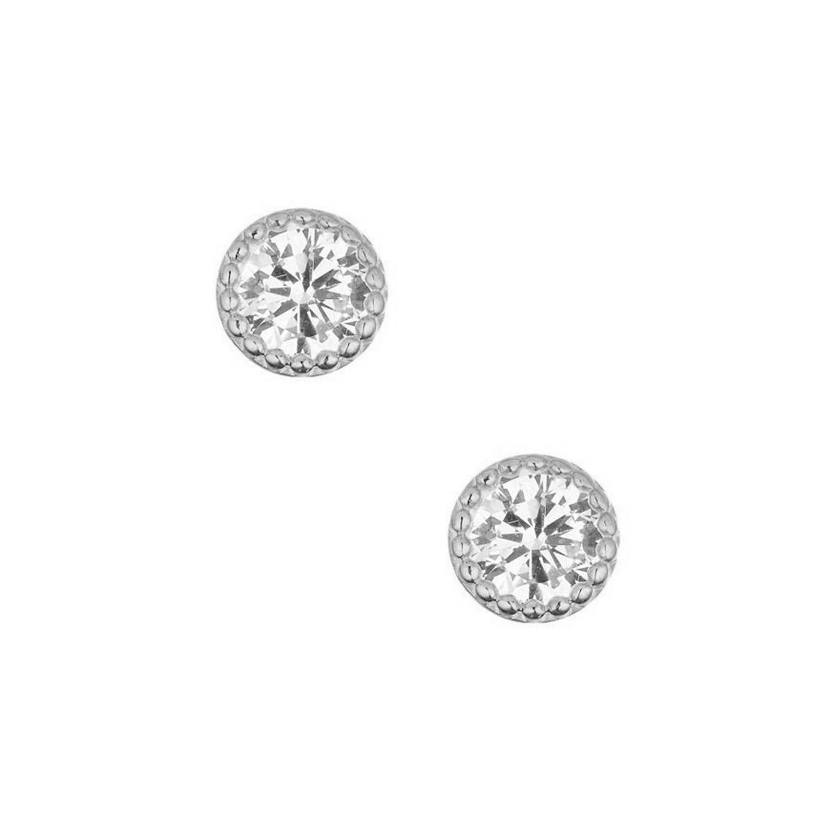 Boucles d'oreilles "Songeur" Or blanc