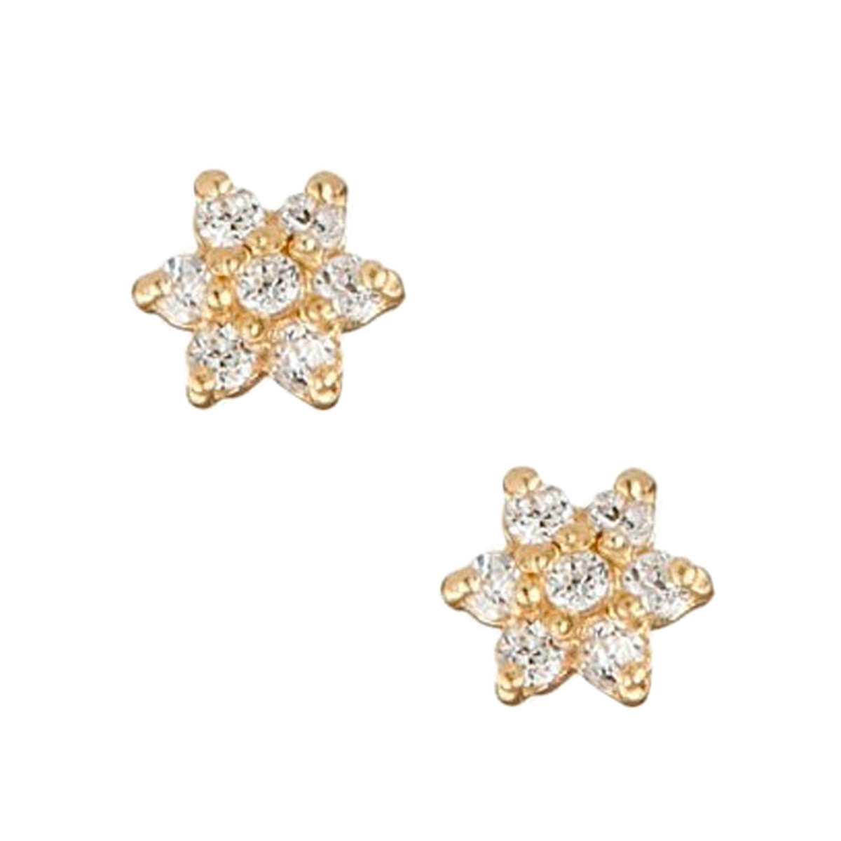 Boucles d'oreilles or jaune et oxydes de zirconium "For Her" Boucles d'oreilles "Frénésie" Or jaune