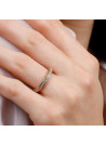 Bague "Alliance Tris" Or et Diamants