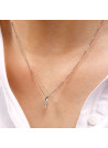 Pendentif Croix Or Blanc et Diamant