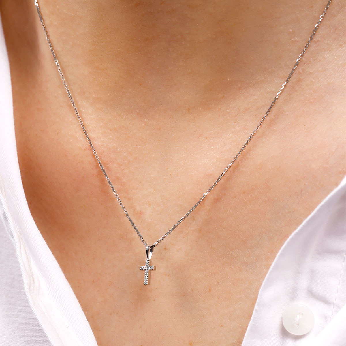 Pendentif "Passionné" Or blanc et Diamant