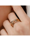 Bague "Entrelacs Eternel" Or jaune et Diamants