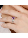 Bague "Fleur de Moi Améthyste" Or blanc et Diamants