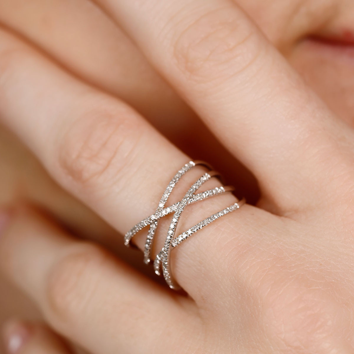 Bague "Entrelacs Lumineux" Or et Diamants Bague "Destin Mystique" Or blanc et Diamant