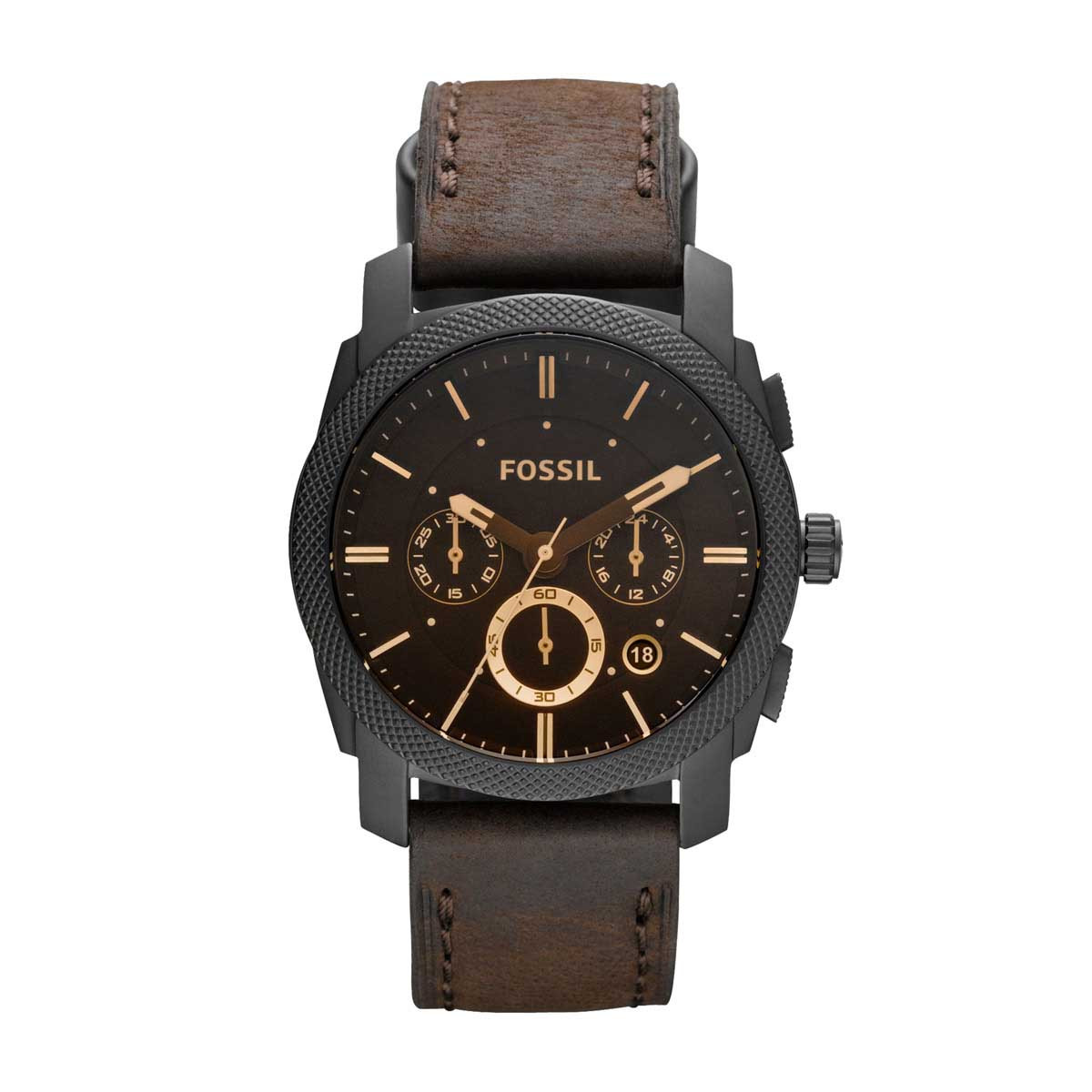 Montre Fossil Machine homme quartz en cuir - FS4656