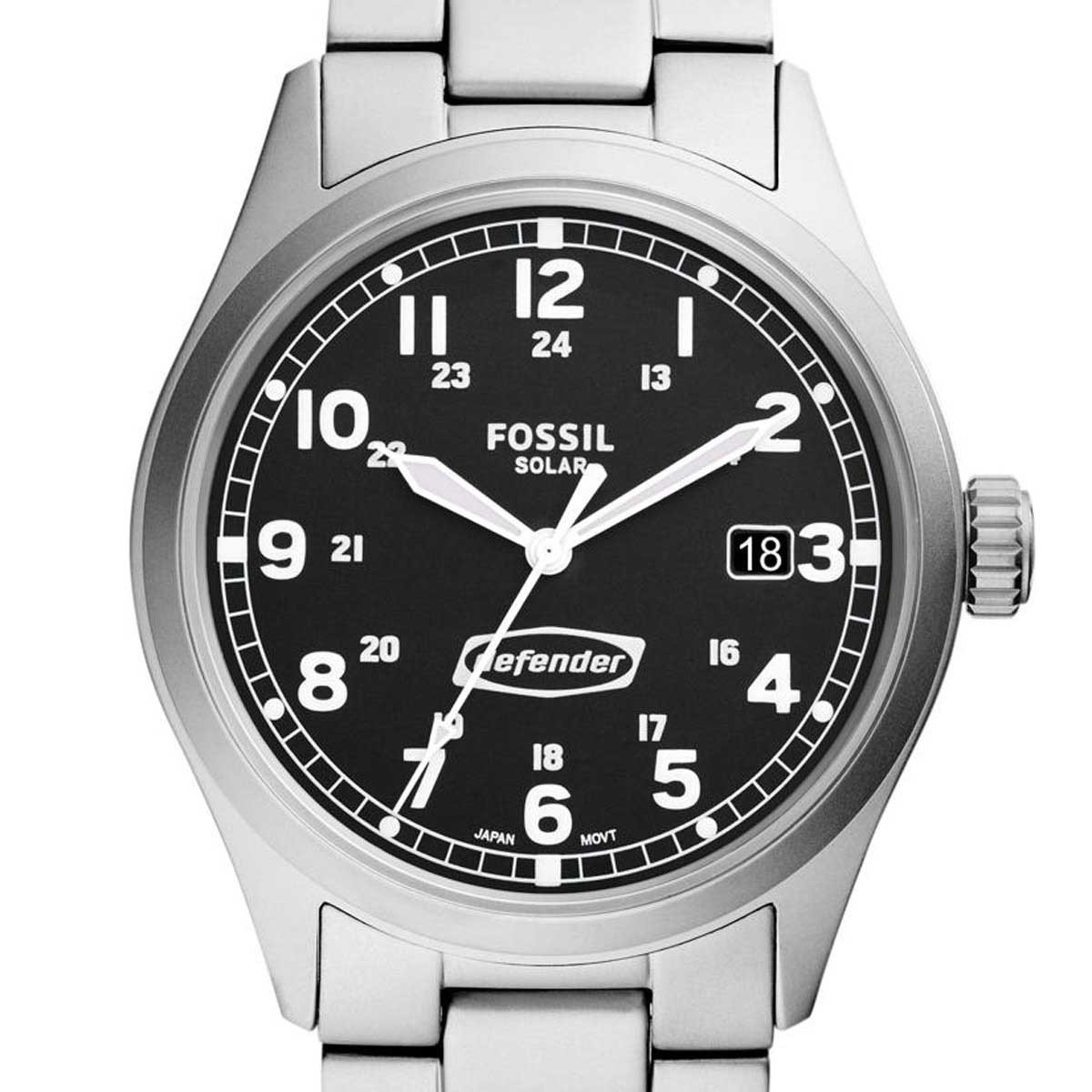 Montre Fossil Defender homme solaire en acier inoxydable - FS5973