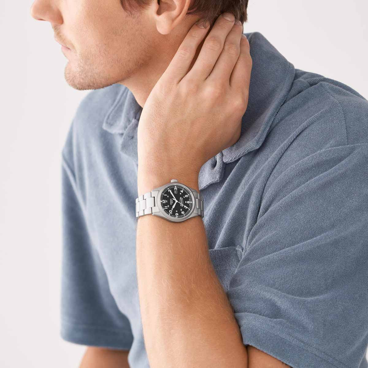 Montre Fossil Defender homme solaire en acier inoxydable - FS5973 Montre Fossil Defender homme solaire en acier inoxydable - FS5973