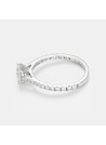 Bague "Solitaire Royal" Or blanc et Diamants