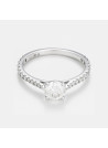 Bague "Solitaire Royal" Or blanc et Diamants