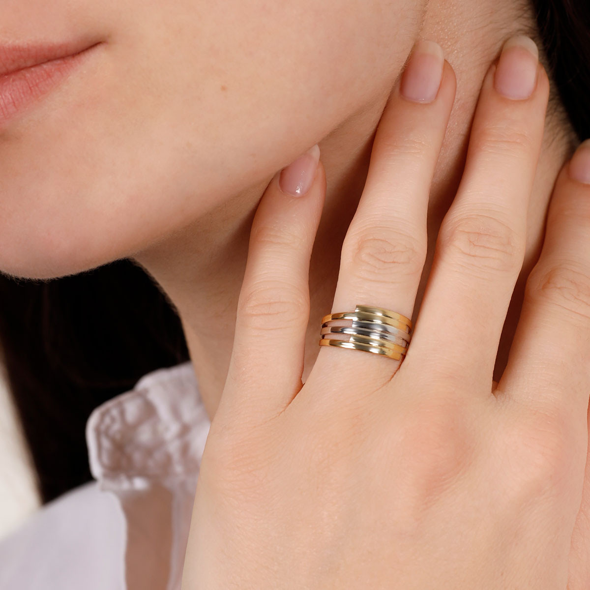 Bague "Fabio" Or Bicolore Bague "Confidence" Or bicolore