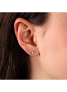 Boucles d'oreilles Or blancet zirconium