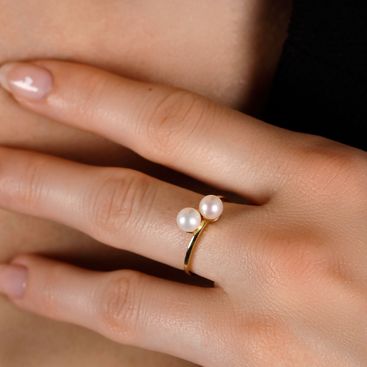 Bague "Perlée ronde" Or Jaune et Perles